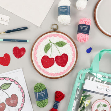 Life is Cherry Sweet Punch Needle Hoop Kit