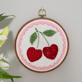 Life is Cherry Sweet Punch Needle Hoop Kit