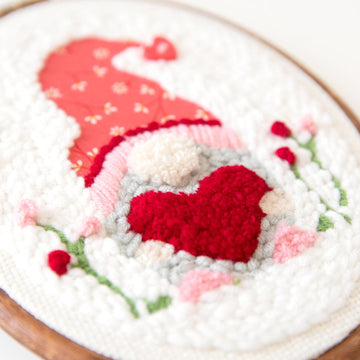 Be My Gnomie? Punch Needle Hoop Kit