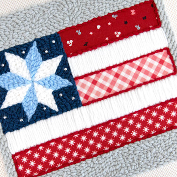 Stars & Stripes Forever Punch Needle Frame Kit