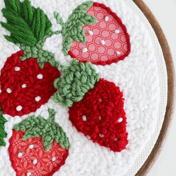 So Berry Happy Punch Needle Hoop Kit
