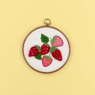 So Berry Happy Punch Needle Hoop Kit