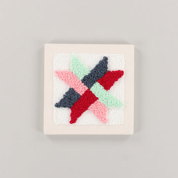 Woven Star Quilt Block Punch Needle Embroidery Frame Kit