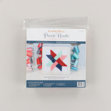 Woven Star Quilt Block Punch Needle Embroidery Frame Kit