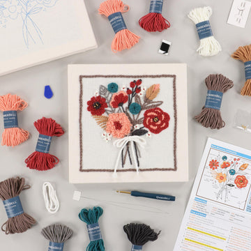 Boho Blossoms Punch Needle Embroidery Frame Kit