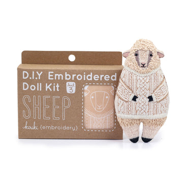 D.I.Y. Embroidered Doll Kit - Sheep