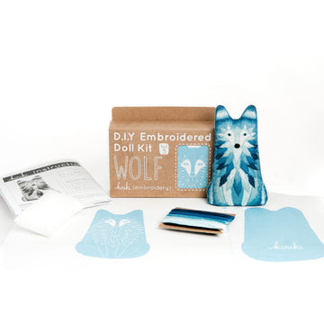 D.I.Y. Embroidered Doll Kit - Wolf