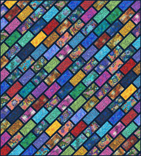 Large Cobblestone Street Free Quilt Pattern by Elise Lea