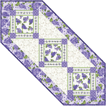 Lilac Garden Runner Free Quilt Pattern by Debbie Beaves