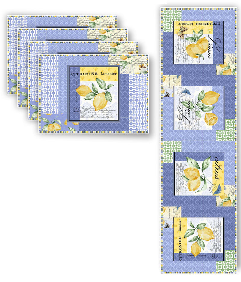Limoncello Place Mats & Runner Pattern Free Quilt Pattern