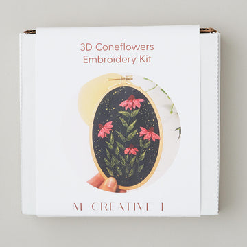 3D Coneflowers Embroidery Kit