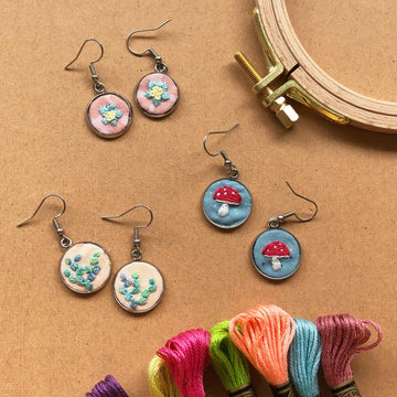 Embroidered Earrings Kit