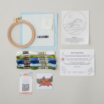 Mountain View Embroidery Kit