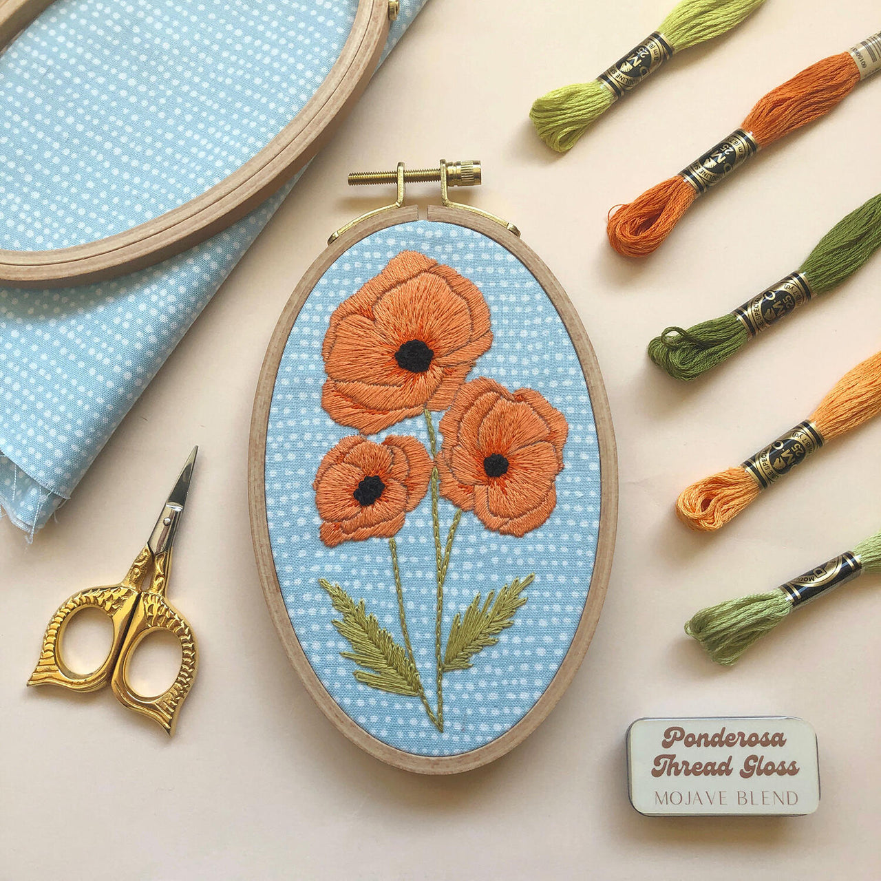 Poppies Embroidery Kit