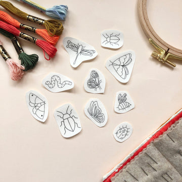 Bugs Stick and Stitch Embroidery Pattern