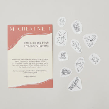 Bugs Stick and Stitch Embroidery Pattern