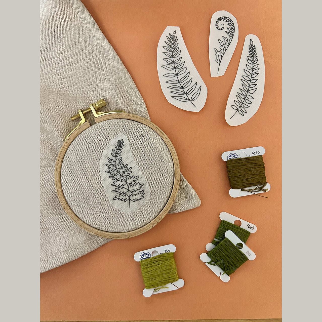 Ferns Stick and Stitch Embroidery Pattern