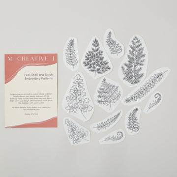 Ferns Stick and Stitch Embroidery Pattern