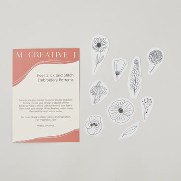 Wildflowers Stick and Stitch Embroidery Pattern