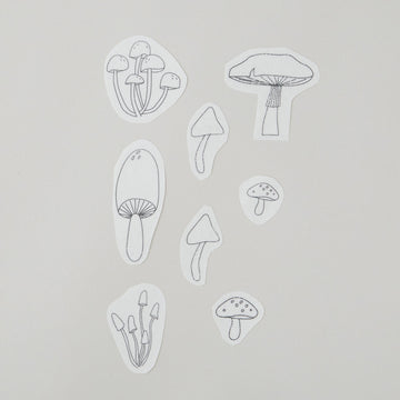 Mushroom Stick and Stitch Embroidery Pattern