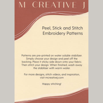 Mushroom Stick and Stitch Embroidery Pattern