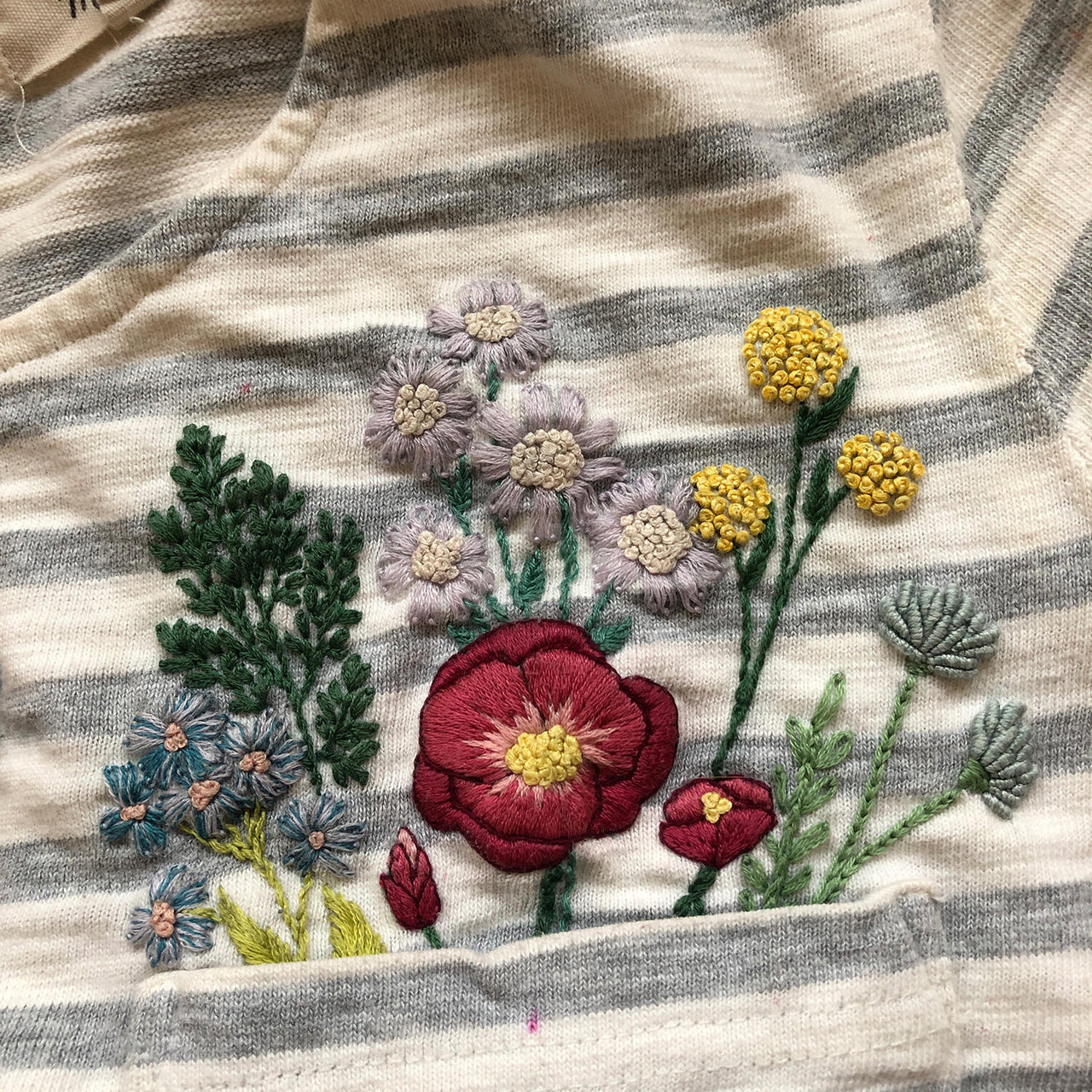 Wildflower Stems Stick and Stitch Embroidery Pattern