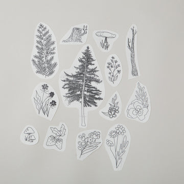 Forest Forage Stick and Stitch Embroidery Pattern