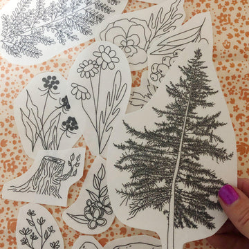 Forest Forage Stick and Stitch Embroidery Pattern