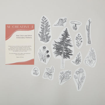 Forest Forage Stick and Stitch Embroidery Pattern