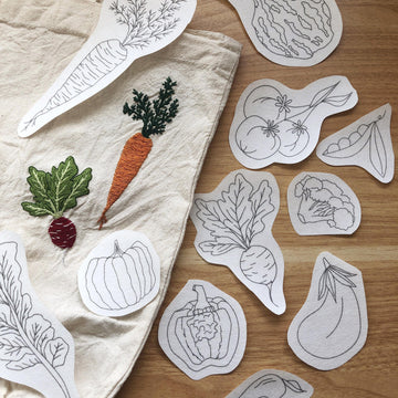 Veggie Delight Stick and Stitch Embroidery Pattern