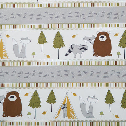 Into The Woodlands - Animal Repeating Stripe Multi Yardage
