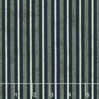 Garden Grace - Stripe Navy Yardage