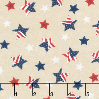 Stars Of Valor - Star Toss Cream Yardage