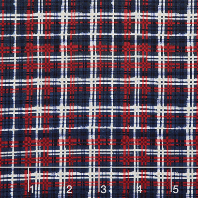 Stars Of Valor - Plaid Navy Yardage