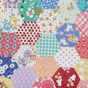 Aunt Grace Goes Scrappy - Hexagon Cheater Multi 3 Yard Cut