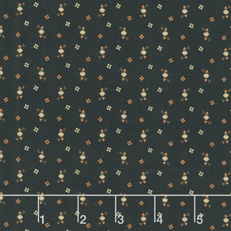 Cheddar & Coal III - Triangle Dots Black Yardage