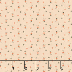 Cheddar & Coal III - Triangle Dots Cream Yardage