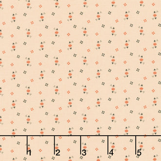 Cheddar & Coal III - Triangle Dots Cream Yardage