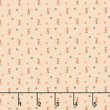 Cheddar & Coal III - Triangle Dots Cream Yardage