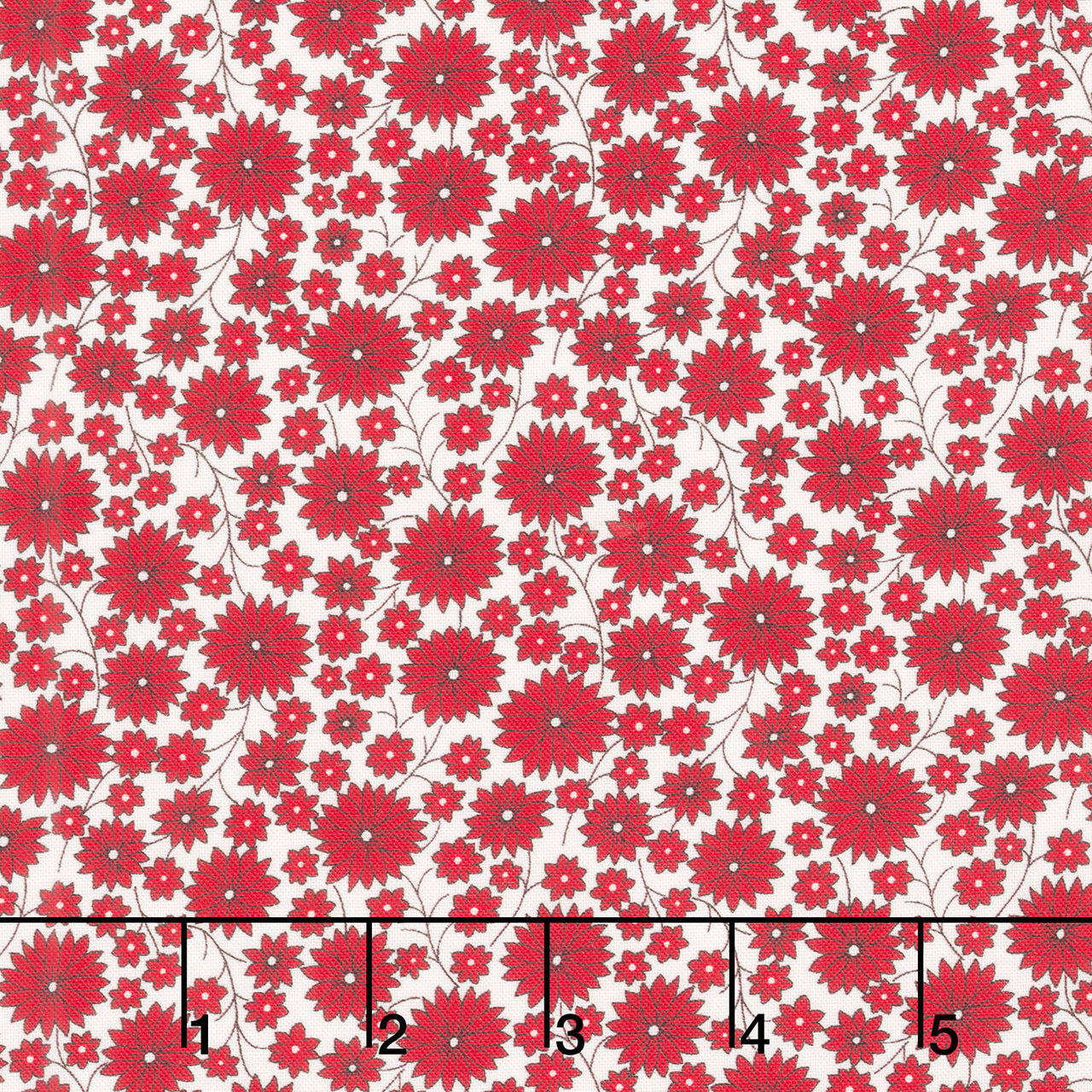 Aunt Grace Goes Scrappy - Garden Red Yardage