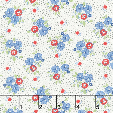 Aunt Grace Goes Scrappy - Floral Multi Yardage