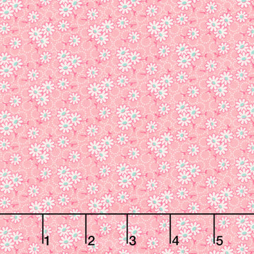 Aunt Grace Goes Scrappy - Daisy Pink Yardage