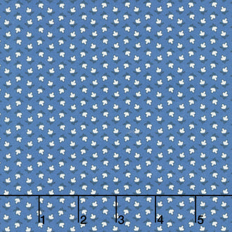 Aunt Grace Goes Scrappy - Triple Petal Navy Yardage