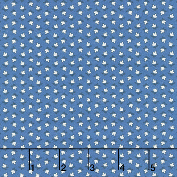 Aunt Grace Goes Scrappy - Triple Petal Navy Yardage