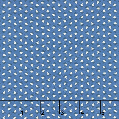 Aunt Grace Goes Scrappy - Triple Petal Navy Yardage