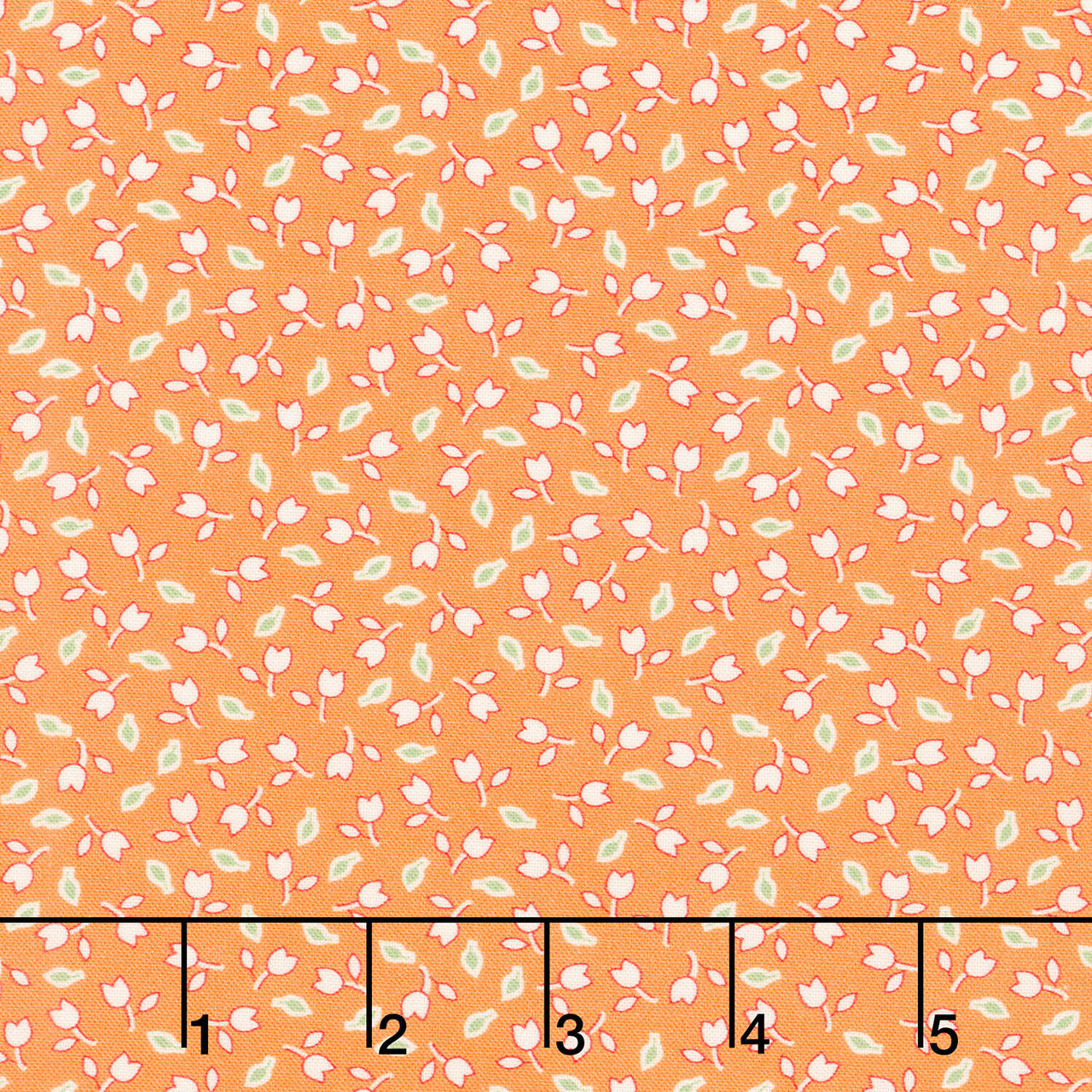 Aunt Grace Goes Scrappy - Tulips Orange Yardage