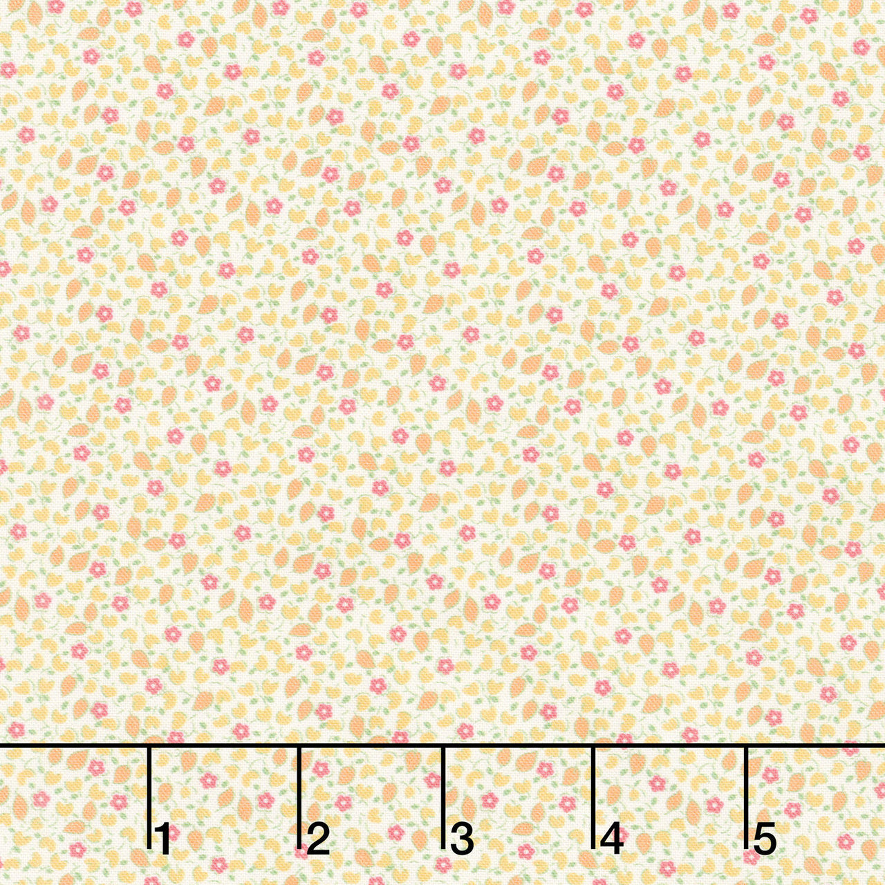 Aunt Grace Goes Scrappy - Ditsy Yellow Yardage