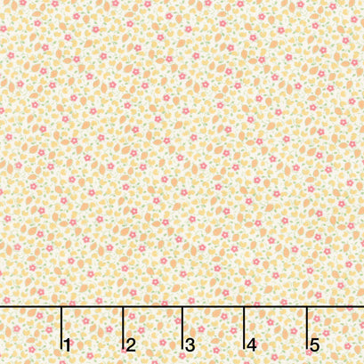 Aunt Grace Goes Scrappy - Ditsy Yellow Yardage