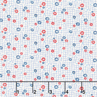 Aunt Grace Goes Scrappy - Grid Cream Yardage