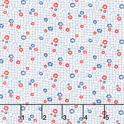 Aunt Grace Goes Scrappy - Grid Cream Yardage